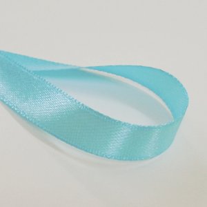 画像2: 中国製片面サテンリボン 《10mm》 ライトブルー 【2m入】 (2)