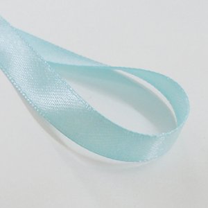 画像2: 中国製片面サテンリボン 《10mm》 ペールブルー 【2m入】 (2)