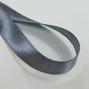 画像2: 中国製片面サテンリボン 《10mm》 グレー 【2m入】 (2)