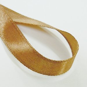 画像2: 中国製片面サテンリボン 《10mm》 ライトブラウン 【2m入】 (2)