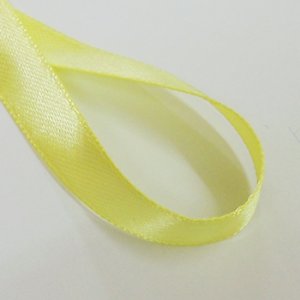画像2: 中国製片面サテンリボン 《10mm》 イエロー 【2m入】 (2)