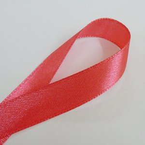 画像2: 中国製片面サテンリボン 《13mm》 ローズピンク 【2m入】 (2)