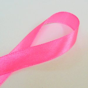 画像2: 中国製片面サテンリボン 《13mm》 ネオンピンク 【2m入】 (2)