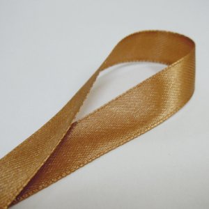 画像2: 中国製片面サテンリボン 《13mm》 ライトブラウン 【2m入】 (2)
