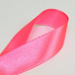 画像2: 中国製片面サテンリボン 《15mm》 ネオンピンク 【2m入】 (2)