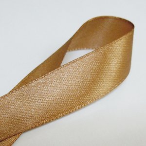 画像2: 中国製片面サテンリボン 《15mm》 ライトブラウン 【2m入】 (2)