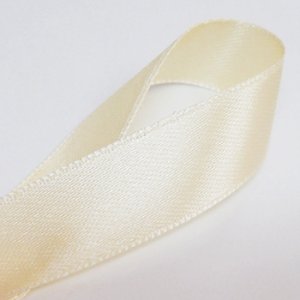 画像2: 中国製片面サテンリボン 《15mm》 クリーム 【2m入】 (2)