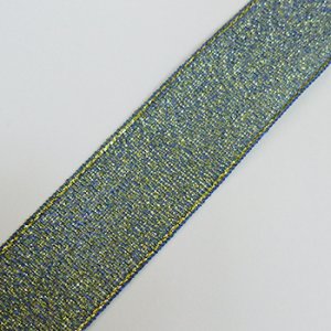 画像2: 中国製オーガンジーリボン 《20mm》 ダークブルーG 【2m入】 (2)