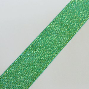 画像2: 中国製オーガンジーリボン 《20mm》 グリーンG 【2m入】 (2)