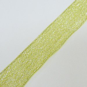 画像2: 中国製オーガンジーリボン 《20mm》 ライムグリーンS 【2m入】 (2)