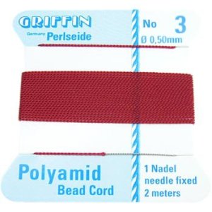 画像1: GRIFFIN BEADS CORD　No.3（0.5mm）　ガーネット 【2m巻】 (1)