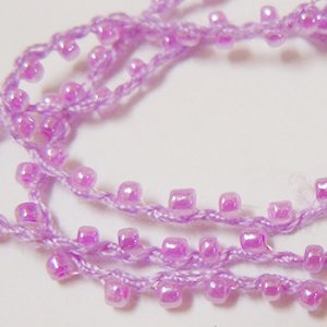 画像2: ビーズ付コード　パープル 【3mカット】 (2)