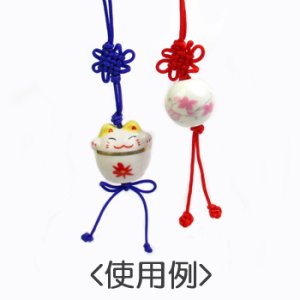 画像3: アジアンノット　玉房結びコード　0.8mm　赤 【1本入】 (3)