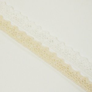 画像2: レース FE073 ホワイト 【1m単位】 (2)