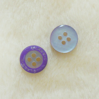 アクリルボタン CLASSIC(4穴) 11mm パープル 【10ヶ入】 - ホルダーマート